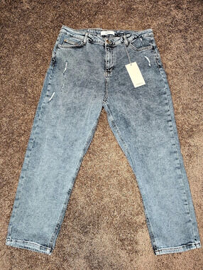 ☘️ Ambela Women's Straight Leg Jeans Blue Waist 18 NWT